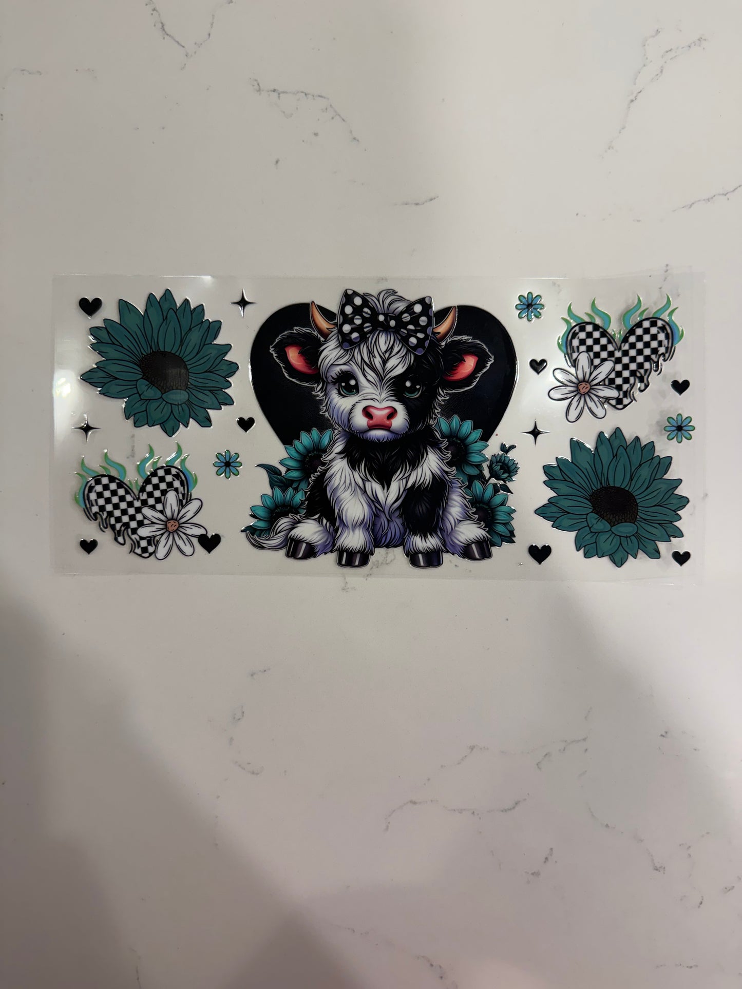 Sapphire Green Highland Cow
