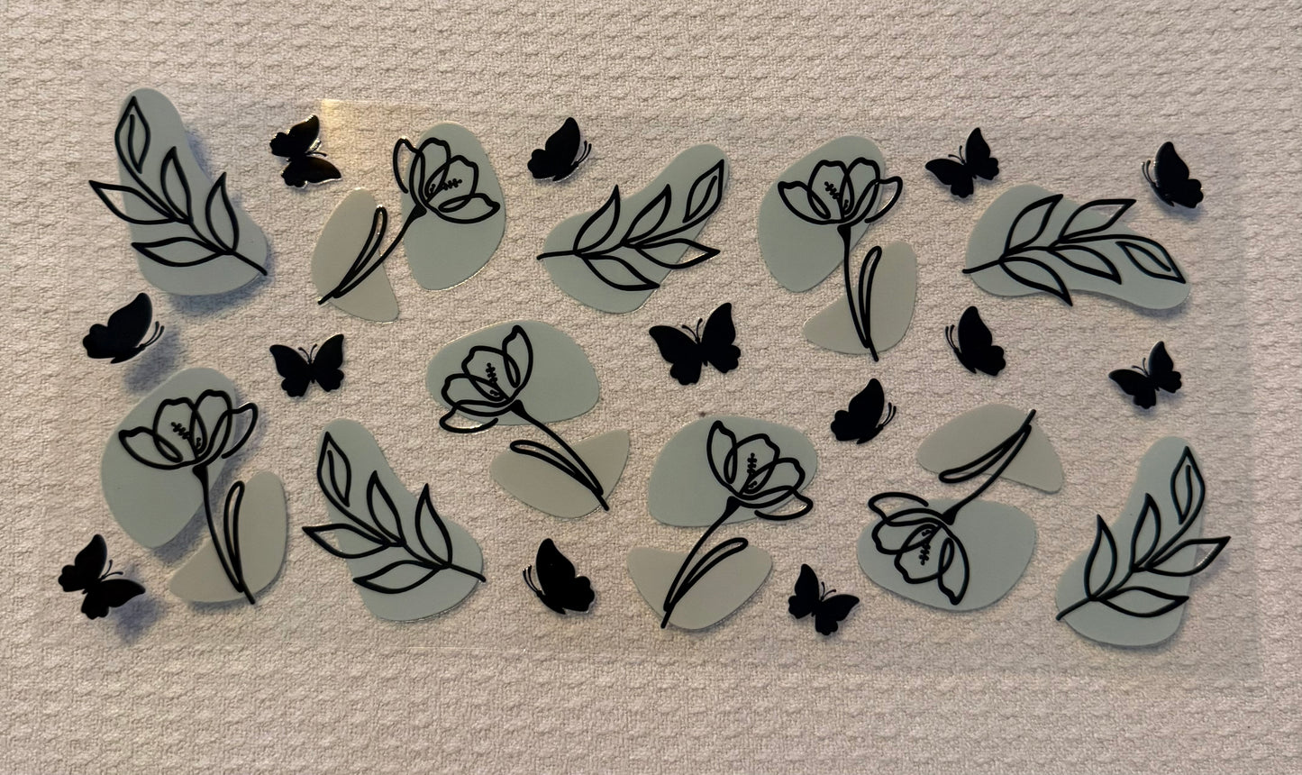 Small Butterflies & Flowers