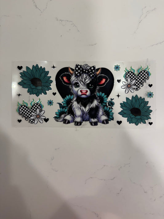 Sapphire Green Highland Cow