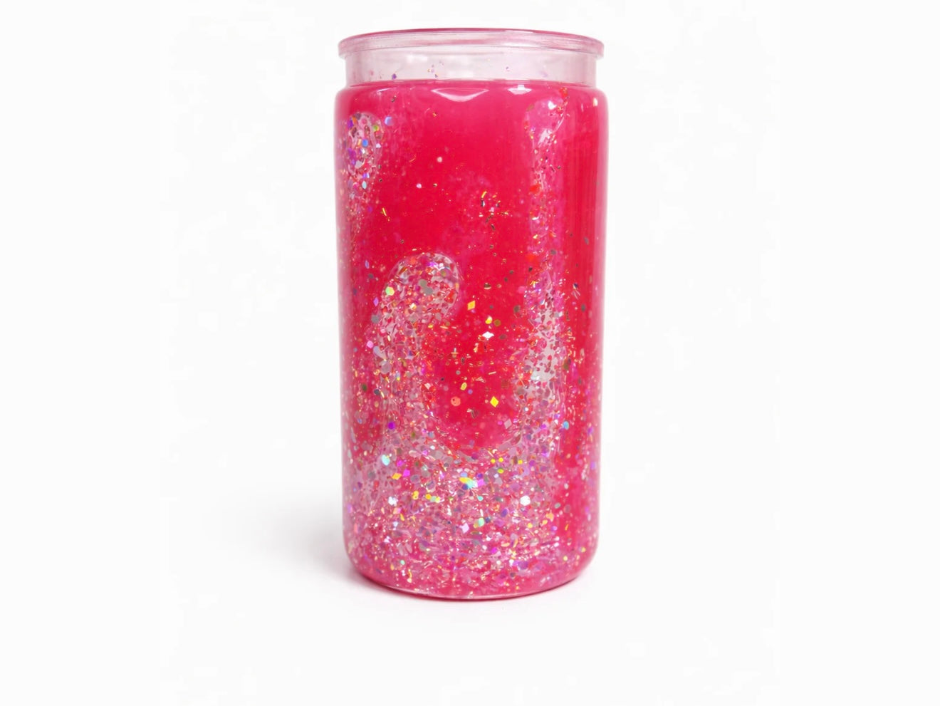 16 oz Acrylic Snow Globe Tumbler (clear lid)