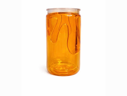 16 oz Acrylic Snow Globe Tumbler (clear lid)