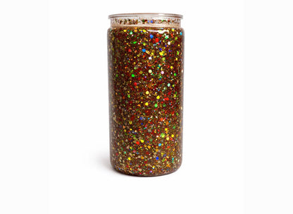 16 oz Acrylic Snow Globe Tumbler (clear lid)